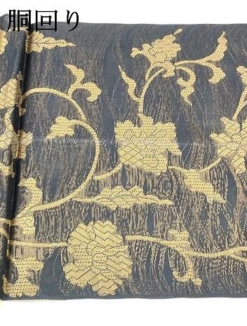 平和屋着物＊夏物 織物一筋名門 織悦 全通柄 本袋帯 花唐草文 金糸 証紙付き 正絹 逸品 DAAW4197cm