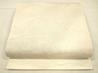 平和屋着物＊夏物 六通柄袋帯 草花文 銀糸 正絹 逸品 DAAW4206cm