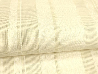 平和屋着物＊夏物 八寸名古屋帯 菱間道 薄卵色 正絹 逸品 DAAW4209cm