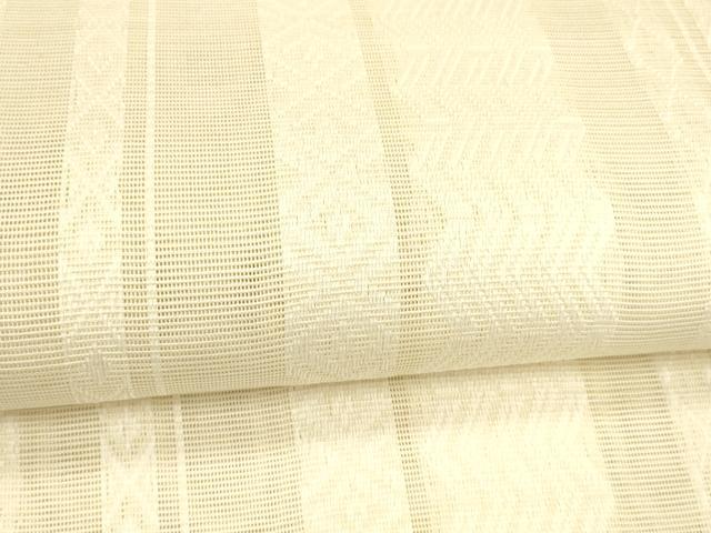 平和屋着物＊夏物 八寸名古屋帯 菱間道 薄卵色 正絹 逸品 DAAW4209cm
