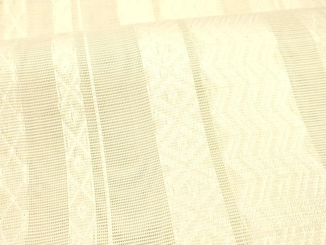 平和屋着物＊夏物 八寸名古屋帯 菱間道 薄卵色 正絹 逸品 DAAW4209cm