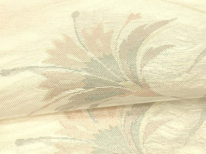 平和屋着物＊夏物 六通柄袋帯 草花文 金糸 正絹 逸品 DAAW4214cm