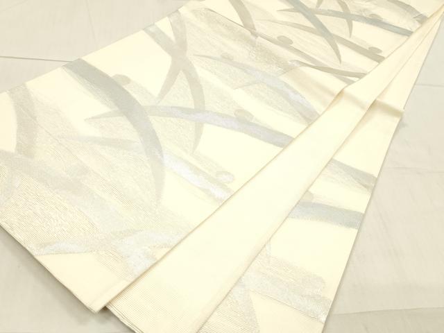 平和屋着物＊夏物 六通柄 京袋帯 露芝文 銀糸 正絹 逸品 DAAW4222cm