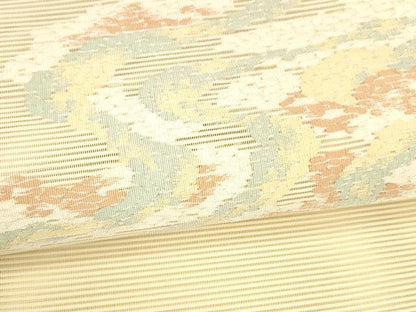 平和屋着物＊夏物 絽綴れ 八寸名古屋帯 流水文 正絹 逸品 DAAW4223cm