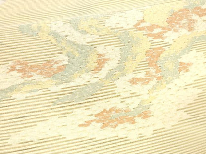 平和屋着物＊夏物 絽綴れ 八寸名古屋帯 流水文 正絹 逸品 DAAW4223cm
