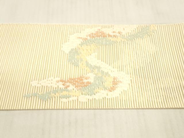平和屋着物＊夏物 絽綴れ 八寸名古屋帯 流水文 正絹 逸品 DAAW4223cm