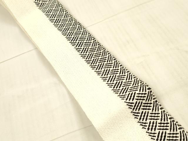 平和屋着物＊夏物 男性 角帯 組織 抽象間道 正絹 逸品 DAAW4228cm