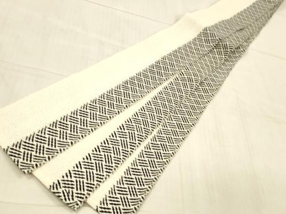 平和屋着物＊夏物 男性 角帯 組織 抽象間道 正絹 逸品 DAAW4228cm
