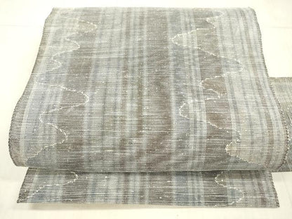 平和屋着物＊夏物 八寸名古屋帯 抽象間道 正絹 逸品 DAAW4230cm