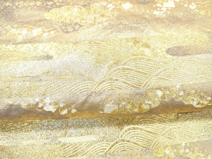 平和屋着物＊夏物 六通柄袋帯 雲かすみ 金銀糸 正絹 逸品 DAAW4232cm