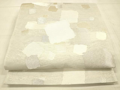 平和屋着物＊夏物 六通柄袋帯 箔散らし文 金銀糸 正絹 逸品 DAAW4233cm