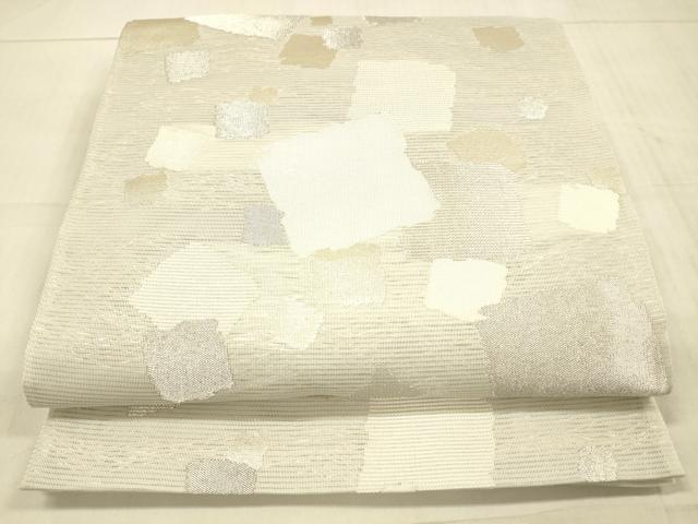 平和屋着物＊夏物 六通柄袋帯 箔散らし文 金銀糸 正絹 逸品 DAAW4233cm