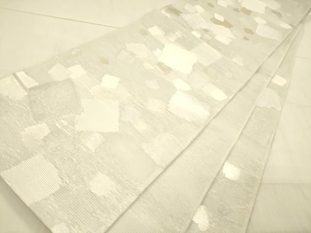 平和屋着物＊夏物 六通柄袋帯 箔散らし文 金銀糸 正絹 逸品 DAAW4233cm