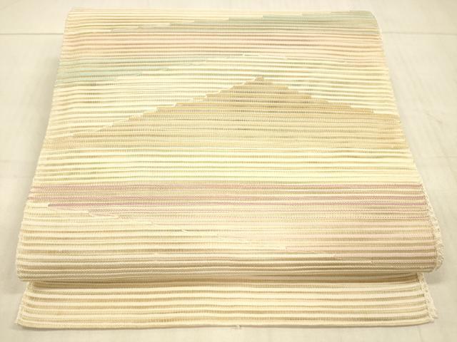 平和屋着物＊夏物 絽綴れ 八寸名古屋帯 抽象文様 正絹 逸品 DAAW4240cm