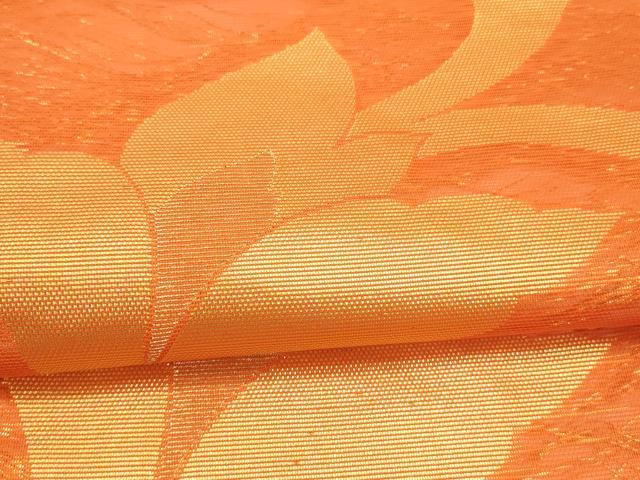 平和屋着物＊夏物 六通柄袋帯 花唐草文 金糸 正絹 逸品 DAAW4242cm