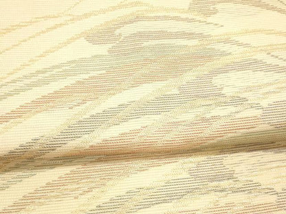 平和屋着物＊夏物 六通柄袋帯 流水草葉文 金糸 正絹 逸品 DAAW4243cm
