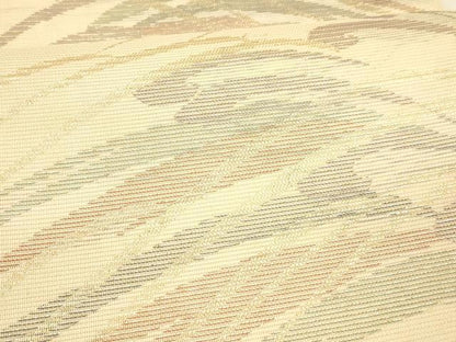 平和屋着物＊夏物 六通柄袋帯 流水草葉文 金糸 正絹 逸品 DAAW4243cm