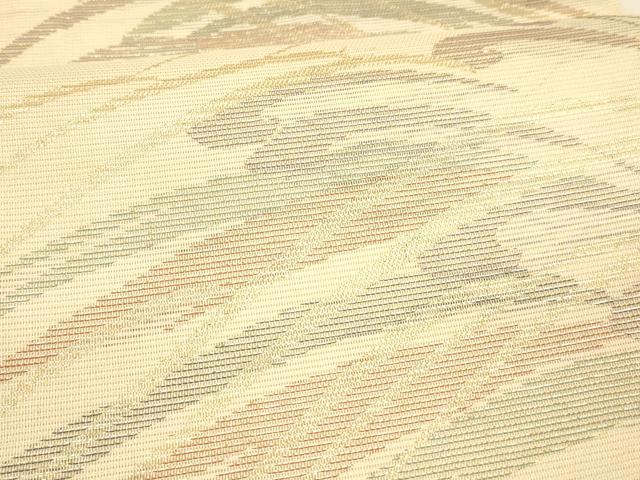 平和屋着物＊夏物 六通柄袋帯 流水草葉文 金糸 正絹 逸品 DAAW4243cm