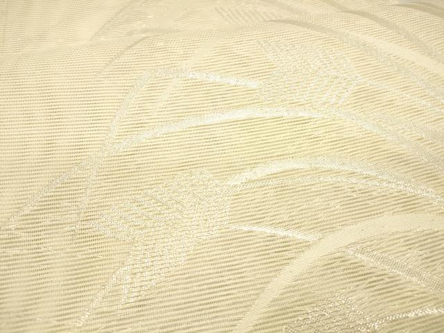 平和屋着物＊夏物 六通柄袋帯 草葉文 銀糸 正絹 逸品 DAAW4249cm