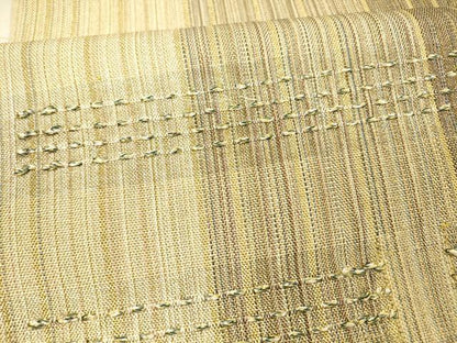 平和屋着物▽太鼓柄袋帯 スリーシーズン 春夏秋 間道 金通し時 正絹 逸品 DAAW4336cm