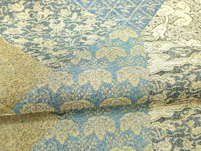 平和屋着物●全通柄袋帯　花唐草文　さが美扱い　正絹　逸品　DAAW4345cm