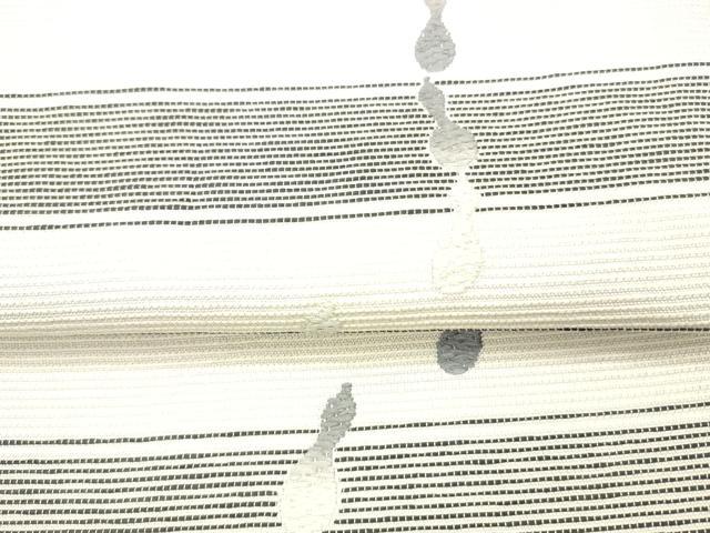 平和屋着物●両面　六通柄袋帯　唐織　抽象文様　瓢箪　金糸　正絹　逸品　DAAW4348cm