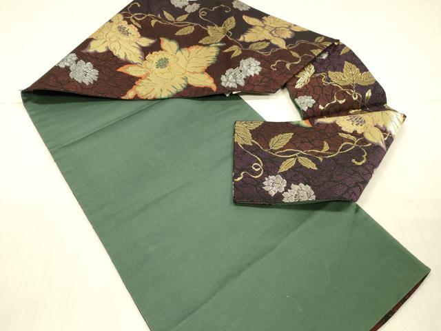 平和屋着物●つけ帯 蔦保は花文 金銀糸 正絹 逸品 DAAW4349cm