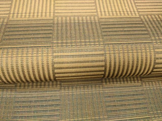 平和屋着物●両面　全通柄袋帯　紬地　霞文　抽象文様　正絹　逸品　DAAW4369cm
