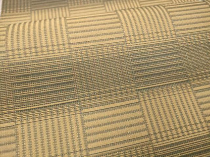 平和屋着物●両面　全通柄袋帯　紬地　霞文　抽象文様　正絹　逸品　DAAW4369cm