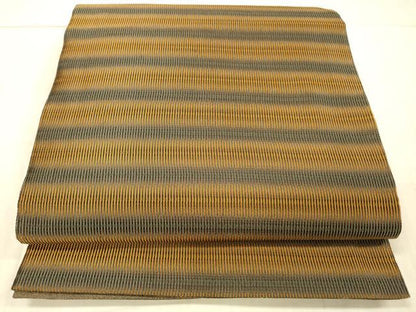 平和屋着物●全通柄 京袋帯 横段文 正絹 逸品 DAAW4372cm