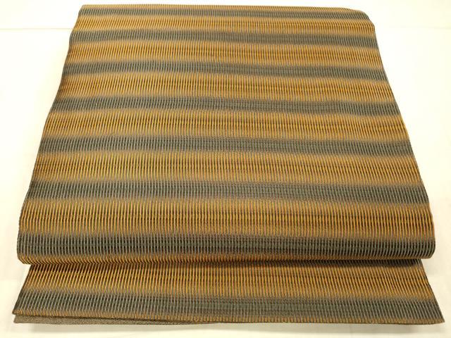 平和屋着物●全通柄 京袋帯 横段文 正絹 逸品 DAAW4372cm