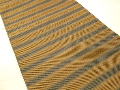平和屋着物●全通柄 京袋帯 横段文 正絹 逸品 DAAW4372cm