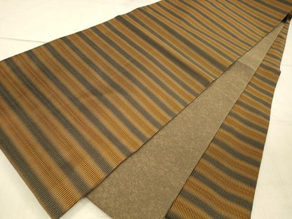 平和屋着物●全通柄 京袋帯 横段文 正絹 逸品 DAAW4372cm