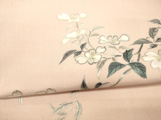 平和屋着物●太鼓柄袋帯 紬地 総刺繍 枝花文 正絹 逸品 DAAW4377cm