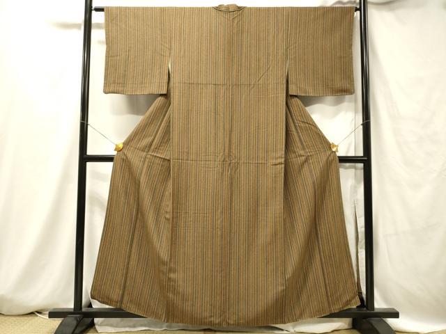 平和屋着物■上質な紬　間道　正絹　逸品　DAAW4423cm