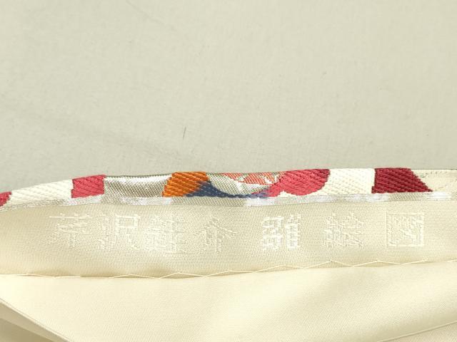 平和屋着物●人間国宝 芹沢圭介 型絵染 六通柄袋帯 雛絵図 銀糸 正絹 逸品 DAAW4483cm