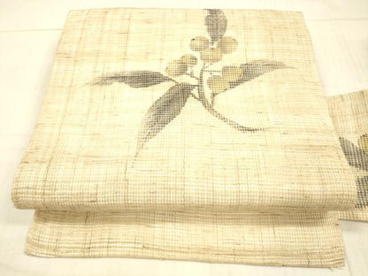 平和屋着物＊夏物 九寸名古屋帯 南天文 麻 逸品 DAAW4487cm