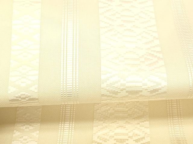 平和屋着物＊夏物 本場筑前博多織 八寸名古屋帯 紗献上 生成り色 正絹 逸品 DAAW4491cm