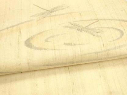平和屋着物＊夏物 九寸名古屋帯 手描き 流水蜻蛉文 正絹 逸品 DAAW4493cm