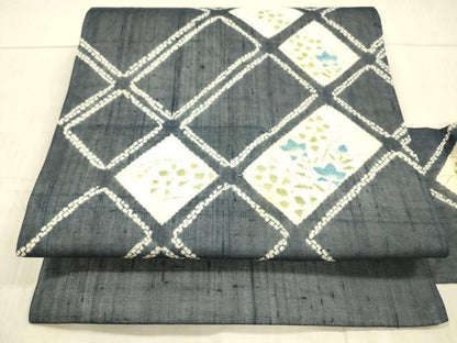 平和屋着物＊夏物 九寸名古屋帯 草花文 正絹 逸品 DAAW4495cm