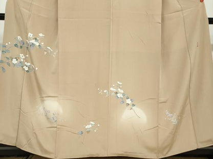 平和屋着物●訪問着 友禅 作家物 枝花文 暈し染め 正絹 逸品 DAAW5001ud