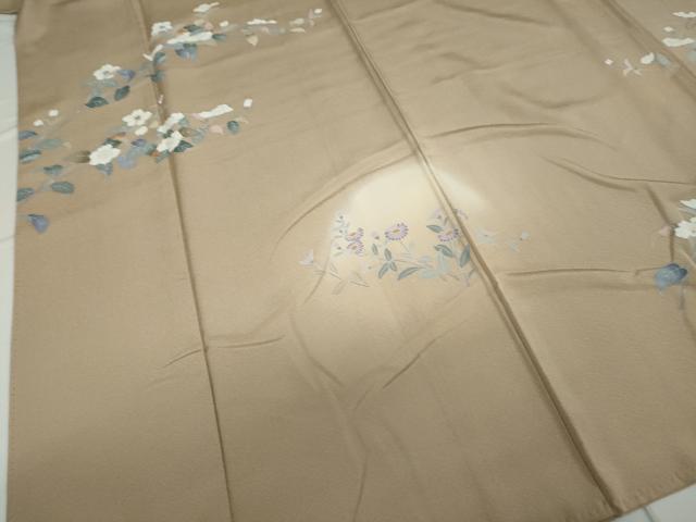 平和屋着物●訪問着 友禅 作家物 枝花文 暈し染め 正絹 逸品 DAAW5001ud