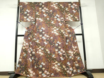 平和屋着物●上質な小紋 辻が花 正絹 逸品 DAAW5014ud