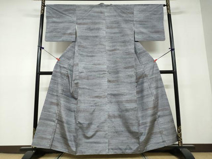 平和屋着物●上質な紬　霞文　正絹　逸品　DAAW5020ud