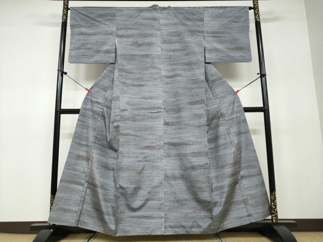 平和屋着物●上質な紬　霞文　正絹　逸品　DAAW5020ud