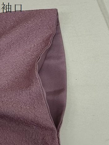 平和屋着物●上質な色無地 霞地紋 古代紫色 正絹 逸品 DAAW5039ud