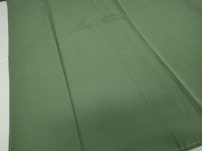 平和屋着物●上質な色無地 紋意匠 老竹色 正絹 逸品 未使用 DAAW5047ud
