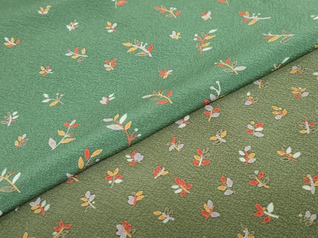 平和屋着物●訪問着　枝葉文　暈し染め　金彩　正絹　逸品　DAAW5062ud