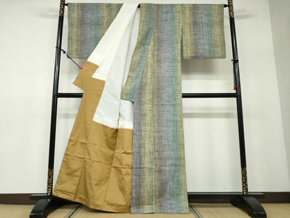 平和屋着物●上質な紬　霞文　松坂屋扱い　正絹　逸品　DAAW5065ud