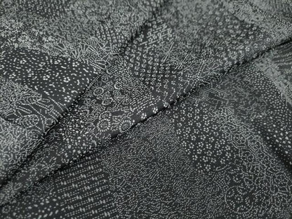 平和屋着物●江戸小紋　百柄　黒地　正絹　逸品　DAAW5075ud